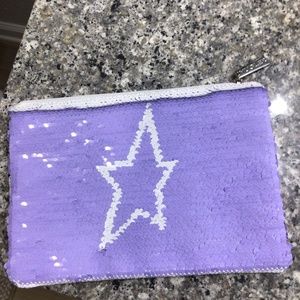 Thierry Mugler Sequined logo Zip Bag